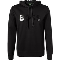 BOSS Green Herren Hoodie schwarz Baumwolle Logo und Motiv von BOSS Green