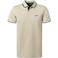 BOSS Green Herren Polo-Shirt beige Baumwoll-Piqué Slim Fit von BOSS Green