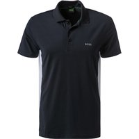 BOSS Green Herren Polo-Shirt blau Mikrofaser von BOSS Green