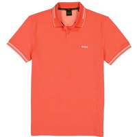 BOSS Green Herren Polo-Shirt orange Baumwoll-Piqué Slim Fit von BOSS Green