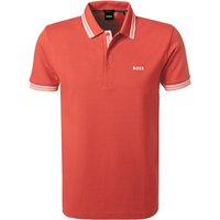 BOSS Green Herren Polo-Shirt rot Baumwoll-Piqué von BOSS Green