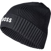 BOSS Green Herren Strickmütze schwarz Baumwolle von BOSS Green