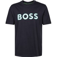 BOSS Green Herren T-Shirt blau Baumwolle von BOSS Green