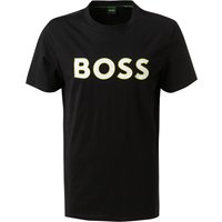 BOSS Green Herren T-Shirt schwarz Baumwolle von BOSS Green