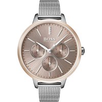 BOSS WATCHES Damen Multifunktionsuhr "Symphony 1502423", silber von BOSS WATCHES