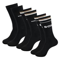 BOSS 3 Paar Herren Sportsocken Tennissocken Socks RS Iconic CC, Farbe:Schwarz, Größe:43-46, Artikel:-001 black von BOSS