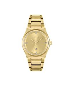 BOSS Analog Quarzuhr für Damen mit Gelbgoldfarbenes Edelstahlarmband - 1502672 von BOSS