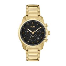 BOSS Chronograph Quarz Uhr für Herren mit Gelbgoldfarbenes Edelstahlarmband - 1514006 von BOSS