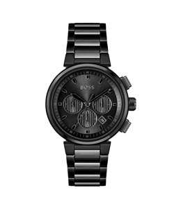 BOSS Chronograph Quarz Uhr für Herren mit Schwarzes Edelstahlarmband - 1514001 von BOSS