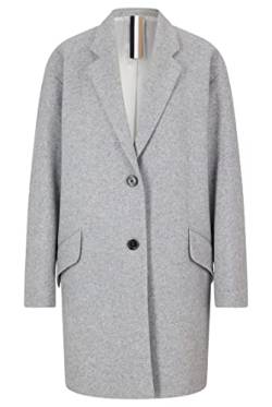 BOSS Damen C Casetto Oversized Mantel aus Woll-Mix mit Zwei-Knopf-Leiste Silber 34 von BOSS