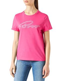 BOSS Damen C Esummer Regular-Fit T-Shirt aus Bio-Baumwolle mit sommerlichem Print Pink M von BOSS