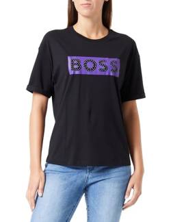BOSS Damen C_Evarsy_Beaded T Shirt, Black1, Large von BOSS