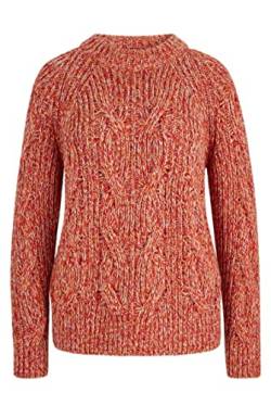 BOSS Damen C Favania Regular-Fit Pullover mit Zopfmuster Hellorange XL von BOSS