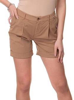 BOSS Damen C Taggie-D Relaxed-Fit Chino-Shorts aus elastischer Bio-Baumwolle Beige 32 von BOSS