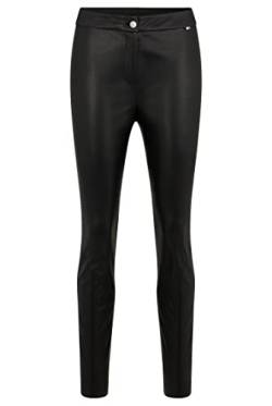BOSS Damen C Talega Slim-Fit Hose aus Kunstleder mit hohem Bund Schwarz 40 von BOSS