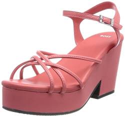 BOSS Damen Cate Wedge FL Sandal, Bright Pink677, 38 EU von BOSS