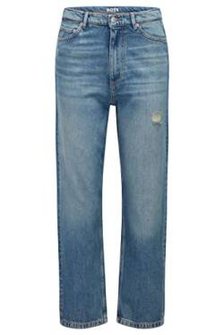 BOSS Damen MODERN Straight 3.0 Regular-Fit Jeans aus blauem Bio-Baumwoll-Denim Blau 27 von BOSS