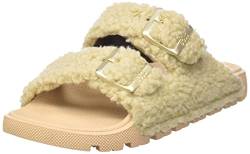 BOSS Damen Surfley_Sand_fur Slipper, Open White114, 36 EU von BOSS