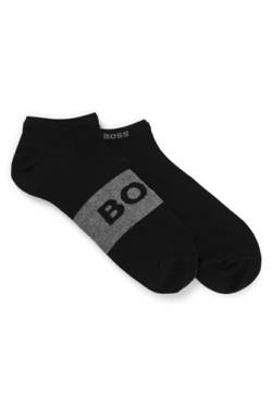BOSS Herren 2P AS Logo CC Knöchellange Socken aus Stretch-Gewebe im Zweier-Pack Schwarz 39-42 von BOSS