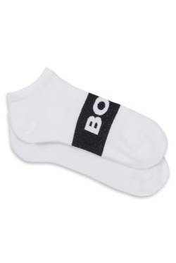 BOSS Herren 2P AS Logo CC Knöchellange Socken aus Stretch-Gewebe im Zweier-Pack Weiß 39-42 von BOSS