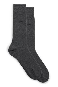 BOSS Herren 2P RS Uni CC Mittelhohe Socken aus Baumwoll-Mix im Zweier-Pack Grau 39-42 von BOSS