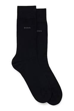 BOSS Herren 2P RS Uni CC Mittelhohe Socken aus elastischem Baumwoll-Mix im Zweier-Pack Schwarz 47-50 von BOSS