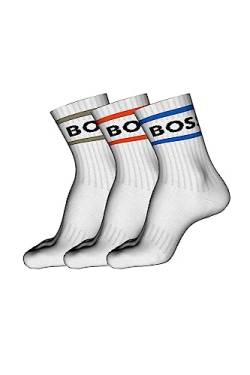 BOSS Herren 3p žebrovaný pásek Cc Regular Socks, Natural104, 46 EU von BOSS