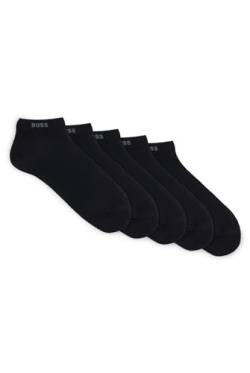 BOSS Herren 5P AS Uni CC Fünfer-Pack Sneakers-Socken aus Baumwoll-Mix mit Branding Schwarz 39-42 von BOSS