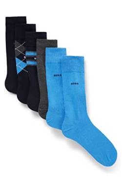 BOSS Herren 6P RS Gift Set CC Sechser-Pack Socken aus Baumwoll-Mix Gemustert 40-46 von BOSS