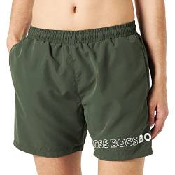 BOSS Herren Badeshorts Beachwear Badehose Dolphin Quick-Dry, Farbe:Oliv, Artikel:-300 Green, Größe:L von BOSS