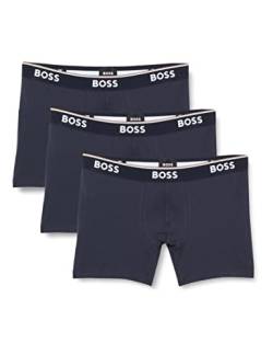 BOSS Herren Boxer Briefs, 3er Pack, Open Blue 480, L von BOSS
