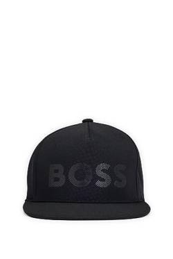 BOSS Herren Cap-Black-Mirror Cap aus Waben-Piqué mit perforiertem Logo Schwarz Stck von BOSS