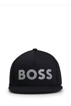 BOSS Herren Cap-DEEP-CUTS-MIRRO Cap aus Stretch-Jersey mit dekorativem reflektierendem Logo Schwarz Stck von BOSS