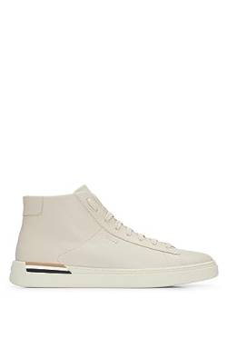 BOSS Herren Clint Hito Sneakers aus Leder mit Signature-Streifen und Logo Hellbeige 39 von BOSS