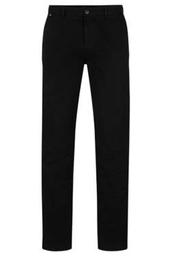 BOSS Herren Crigan3-D Regular-Fit Chino aus elastischer Baumwoll-Gabardine Schwarz 106 von BOSS