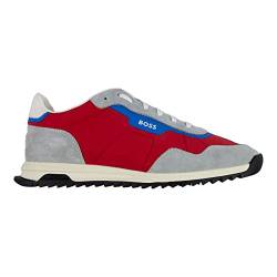 BOSS Herren Freizeitschuh Schnürschuh Turnschuh Halbschuh Sneaker Zayn Lowp nysd, Farbe:Rot, Schuhgröße:EUR 42, Artikel:-066 Open Grey von BOSS