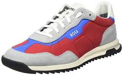 BOSS Herren Freizeitschuh Schnürschuh Turnschuh Halbschuh Sneaker Zayn Lowp nysd, Farbe:Rot, Schuhgröße:EUR 46, Artikel:-066 Open Grey von BOSS