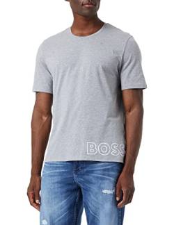 BOSS Herren Identity T-Shirt RN Crew Neck Kurzarm Schlafshirt Pyjama Oberteil, Farbe:Grau, Größe:L, Artikel:-037 medium Grey von BOSS