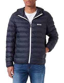 BOSS Herren J Thor Wasserabweisende Steppjacke mit Logo-Details Dunkelblau S von BOSS