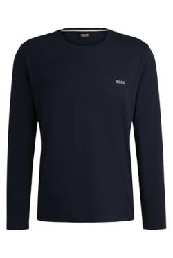 BOSS Herren LS-Shirt Mix & Match mit Logo, DarkBlue, M von BOSS