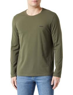 BOSS Herren Longsleeve Homewear Pullover Sweater Sweatshirt Mix&Match LS-Shirt, Farbe:Grün, Größe:XL, Artikel:-307 Dark Green von BOSS
