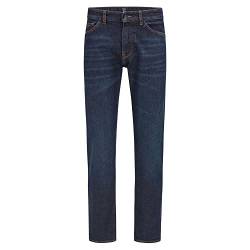 BOSS Herren Maine3 Dunkelblaue Regular-Fit Jeans aus bequemem Stretch-Denim Blau 33/34 von BOSS