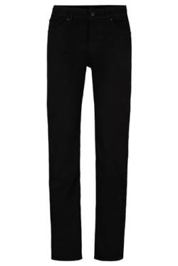 BOSS Herren Maine3 Schwarze Regular-Fit Jeans aus italienischem Denim Schwarz 36/34 von BOSS