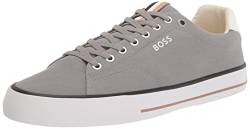 BOSS Herren Mini-Logo, zum Schnüren Sneaker, Nebelgrau, 41 EU von BOSS