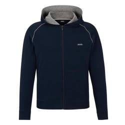 BOSS Herren Mix&Match Jacket H Hoodie aus Stretch-Baumwolle mit Reißverschluss und Logo-Detail Dunkelblau L von BOSS