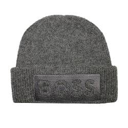 BOSS Herren Monello_Hat Beanie, Medium Grey30, Einheitsgröße von BOSS