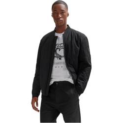 BOSS Herren Obright Wasserabweisende Relaxed-Fit Jacke aus verschiedenen Materialien Schwarz 52 von BOSS