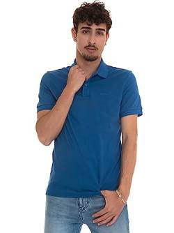 BOSS Herren Pallas Regular-Fit Poloshirt aus Baumwolle mit Logo-Stickerei Blau XL von BOSS