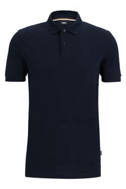 BOSS Herren Pallas Regular-Fit Poloshirt aus Baumwolle mit Logo-Stickerei Dunkelblau XXL von BOSS