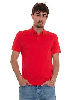 BOSS Herren Pallas Regular-Fit Poloshirt aus Baumwolle mit Logo-Stickerei Rot XL von BOSS